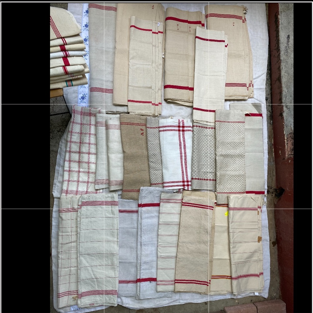 1 Vintage French Métis Linen Towel Cloth mon “AB” - Picture 10 of 11
